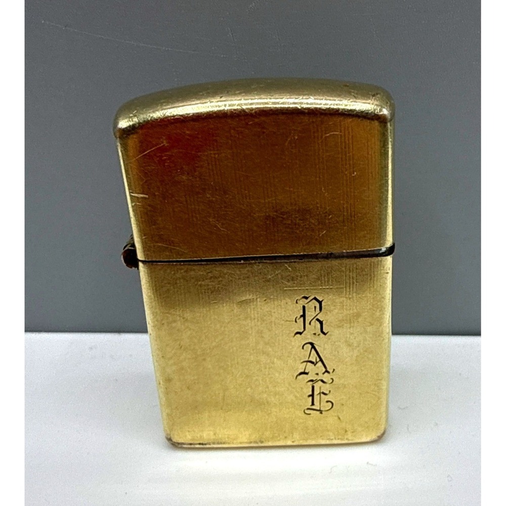 Vintage Cross 12K Gold Filled Pinstripe Flip Top Lighter Monogram USA *Untested